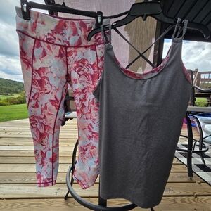 Alia Pink and Gray Activewear Ensemble